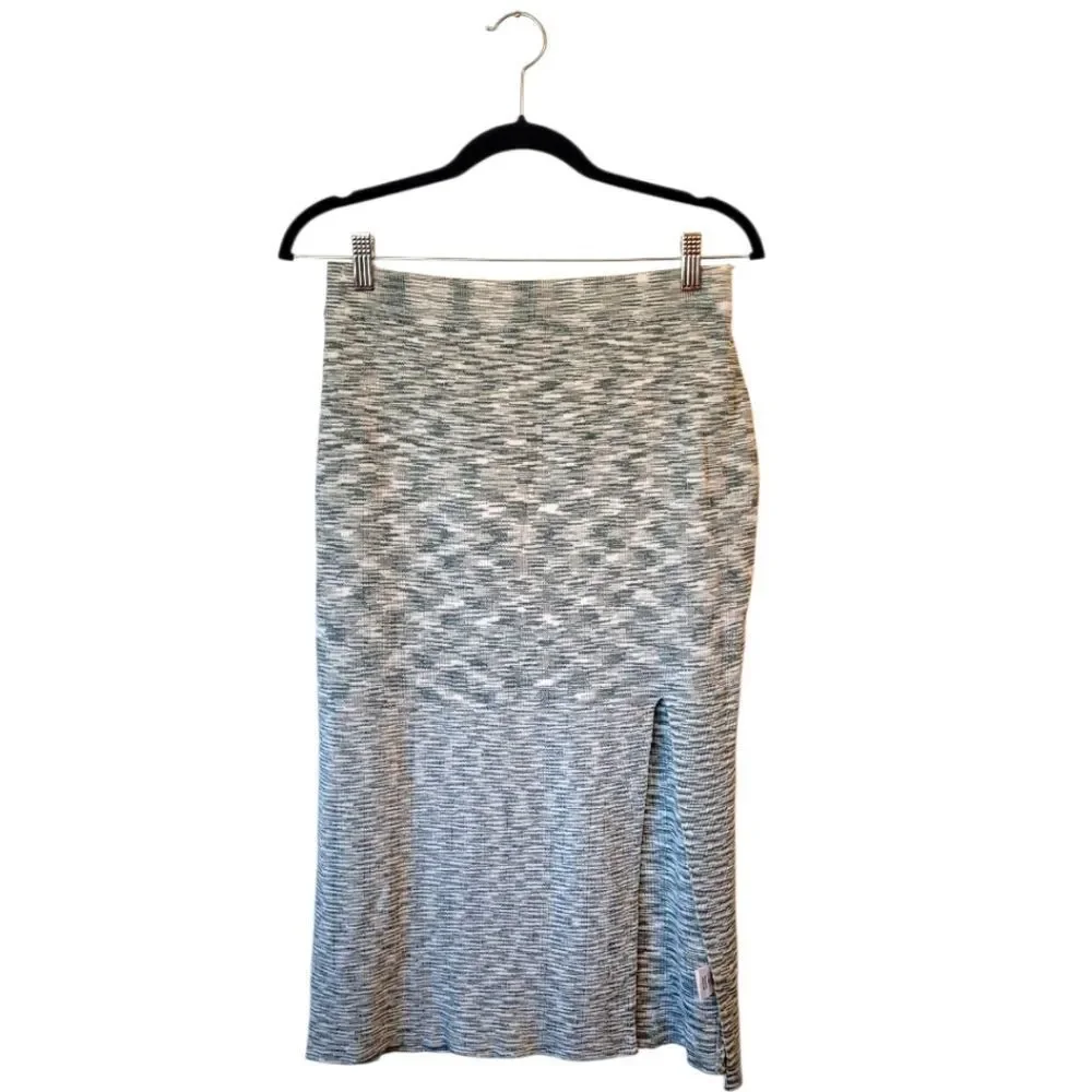 Sadie & Sage Women's Green And White Space Dye Full Moon Midi Skirt Size M NWT